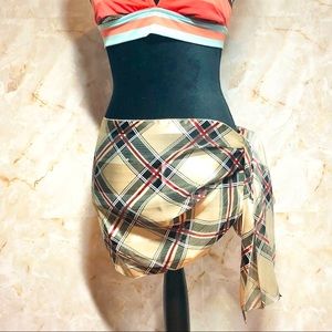 Nova Check Silky Oblong Scarf, Summer, Coverup